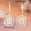 Deseo Pendientes de Diamante Ovalados Redondos de Venta Caliente de Aliexpress para Mujer Diamante Brillante Moda Lujo Accesible Elegante Accesorios para Orejas de Otoño e Invierno Venta al por Mayor