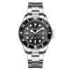 Processamento em Lotes Pequenos e Personalização de Relógios de Pulso Quartz Luminosos à Prova d'Água Submariner Verde Oemodm Relógios Atacado para Transmissão ao Vivo