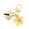 Chaveiro Flor Sino Colorido Pingente Criativo Fofo Pingente Artesanal DIY Coração de Menina Acessórios para Bolsa Fivela de Porta