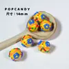 Contas de Florzinhas Fofas Furo Reto Material para Artesanato DIY Contas Soltas Contas Pintadas à Mão Coloridas Contas para Pulseira Colar Joias