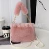 Bolsa de pelúcia feminina nova bolsa fofa mini bolsa coreana fashion bolsa de pelúcia bolsa quadrada