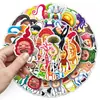 50 Adesivos de Elfos de Fazenda Abstratos e Divertidos Kobitos à Prova d'Água Decorativos DIY Adesivos para Copo d'Água
