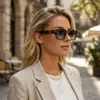 Nuevas Gafas de Sol de Moda con Montura Cuadrada, Gafas de Sol con Montura de Carey Anti-UV, Gafas de Sol Modernas Transfronterizas de Bloqueo de Color Coloridas