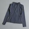 Roupas de Yoga Femininas Outono e Inverno Jaqueta Fina com Zíper Slim Fit Emagrecedora Manga Longa Esportes de Corrida Fitness Top de Alta Qualidade