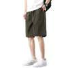 Pantalones Cortos de Color Sólido para Hombre, Estilo Verano Delgado, Frescos y Modernos, Versátiles, Sueltos, Transpirables, de Secado Rápido, Pantalones Casuales Deportivos de Cinco Puntos