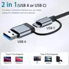 Hub de aleación de aluminio de 7 puertos 3.0, un puerto velocidad 3.0usb, y los otros 6 puertos línea de división 2.0usb
