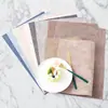 Ventas Directas de Fábrica Manteles Individuales de Tela y Cuero Manteles para Restaurante Hotel Comida Occidental Manteles Cuadrados Impermeables y a Prueba de Aceite Manteles Individuales Aislantes
