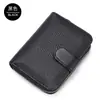 Billetera para Hombre Europea y Americana con Licencia de Conducir Cuero Genuino para Mujer Funcional Tarjeta de Crédito ID Porta Tarjetas Bolsa Estuche de Cuero Cremallera RF Patrón Lichi