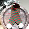 Cachecol Largo Natal Transfronteiriço 4cm Vermelho e Verde Árvore de Natal Laço Tricotado DIY Decorações para Vinho e Bebidas