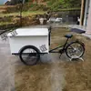 Carrito de Café Móvil Carrito Multifuncional de Venta Decoraciones Triciclo de Montura Inversa Puesto Callejero Exterior Triciclo de Té con Leche Helado