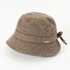 Sombrero de pescador estilo francés para mujer de invierno, versión coreana, sombrero tipo cubo versátil retro casual, elegante y que estiliza el rostro