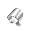Lele Jewelry Novo Lançamento Transfronteiriço Anel de Aço Titânio Estilo Simples e Minimalista Ouro Real 14K Aço Inoxidável de Nicho