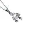 Prata de Lei S925 Moda Pingente de Caranguejo Moda Luxo Leve 10mm-18mm Incrustação de Pérola Acessórios DIY Suporte Vazio
