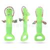 Nuevo Juguete Verde de Cocodrilo para Perro Mascota de Amazon Tira y Afloja Elástico Doble Anillo Educativo Sonido Interactivo Resistente a Mordidas Juguete para Perro