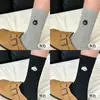 Calcetines cálidos para mujer, calcetines de media pantorrilla para otoño e invierno, calcetines largos para damas, color liso, sin costuras, lindos de dibujos animados, calcetines holgados, calcetines largos
