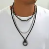 Set de Colgante de Collar Multicapa Transfronterizo de Amazon, Gargantilla de Moda Estilo Retro, Cadena para Suéter Estilo Étnico al por Mayor