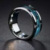 Anillos de Acero Inoxidable para Hombre Transfronterizos, Anillos de Pareja con Diseño Luminoso, Accesorios de Anillos Modernos y Únicos