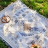 Estilo Bohemio Esterilla de Picnic para Exteriores Hilo de Algodón Borla Hilo Manta Tienda de Campaña Alfombra Impermeable para el Suelo Siesta Cálida Manta de Camping