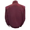 Chaqueta Harrington de estilo americano color burdeos 2026 para hombre, chaqueta corta de otoño de ajuste limpio con cuello alto y hombros caídos