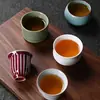 Juegos de Té de Cinco Hornos de Estilo Chino Culturales y Creativos, Juegos de Tazas de Té de Cerámica, Juegos Completos de Tazas, Tazas de Cata, Regalos, Souvenirs