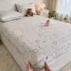 Sábana bajera acolchada, pieza única, protector de colchón engrosado, no es algodón puro, funda de cama 100% algodón, protector de colchón a prueba de polvo y antideslizante