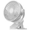 Ventilador de clipe, mini ventilador alimentado por USB, pequeno ventilador de mesa, recarregável com bateria de longa duração, ventilador estiloso para uso no escritório e dormitório