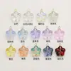Colgante de Flor de Vidrio de Color Mixto de 15*18 mm Encanto Pequeño Flor de Cinco Pétalos Material para Pulsera, Collar, Aretes, Borla DIY