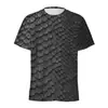 Camiseta con estampado de piel de serpiente de moda, impresión digital 3D, camiseta para hombre con estampado de piel de animal, cuello redondo, manga corta urbana, transfronteriza