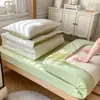 Juego de sábana y funda de edredón para dormitorio de estudiante universitario, algodón puro, 0.9m para camas individuales, juego de sábanas ajustables de 1.5m para literas