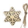 Promoción especial: Nuevas campanas de madera decorativas navideñas con forma de copo de nieve hueco de color tronco con explosiones de Amazon WISH