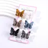 Pinza de Agarre Pequeña de Mariposa Hueca y Punto de Leopardo de 2.5 cm Pinza para el Cabello Mini Princesa Femenina Accesorios para el Cabello Calientes Transfronterizos