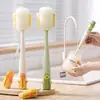 Cepillo para Tazas, Cepillo Limpiador de Tazas de Agua, Cepillo Multifuncional de Cinco en Uno con Mango Largo para Tapa de Termo, Cepillo Esponja Limpiador de Biberones