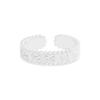 1492 Diseño de Nicho K-Style Ins Lujo Accesible Anillo Abierto con Lazo en Relieve Plata Esterlina S925 Anillo de Moda para Mujer