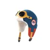 Gorra de aviador de invierno para niños y niñas, linda gorra de algodón del noreste con forro polar, cálida y a prueba de frío para exteriores, con protección para los oídos, gorra Lei Feng