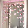 Cortina de Puerta sin Clavos Love Kitty Cat Cortina de Puerta Divisoria para Sala de Estar Cortina Decorativa de Pared Colgante para el Hogar en las Cuatro Estaciones Velcro
