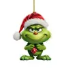 Pendente de Bebê Grinch 2D Novo Transfronteiriço Decoração de Natal Decoração de Árvore de Natal Pingente de Acrílico