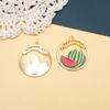 Accesorios de joyería DIY de frutas fresa cereza sandía verano fresco anillo aleación goteo pendientes colgante collar