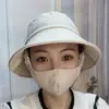 Chapéu de Sol Novo Estilo, Chapéu de Pescador, Chapéu com Máscara Integrada, Chapéu de Sol Versátil com Proteção UV para o Verão, Proteção Solar e Cobertura Facial