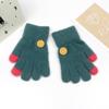 Luvas infantis para estudantes ao ar livre de malha de cinco dedos de inverno quentes de pelúcia elásticas para dedos individuais luvas de bebê atacado