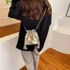 Bolso de mujer de nicho de alta gama primavera 2026 nuevo diseño de moda versátil acolchado con cadena al hombro bandolera tipo cubo