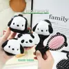 Peine de Cojín de Aire de Cachorro de Peluche y Panda de Dibujos Animados, Peine de Airbag para Niña Linda, Peine con Espejo Portátil, Cepillo para el Cabello con Masaje Integrado