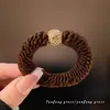 Cor Maillard de alta qualidade, corda grossa para cabelo com alta elasticidade, não machuca o cabelo, outono e inverno, lã, strass, miçangas, corda de cabelo, elástico de cabelo feminino