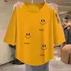Nuevo top coreano de moda 2026, holgado, adelgazante y versátil, camiseta casual de manga tres cuartos para mujer para primavera y verano