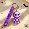 Chaveiro de abóbora de Halloween transfronteiriço figura de desenho animado pequeno acessório pingente de chave de borracha macia decoração de carro chaveiro