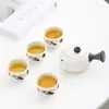 Actividades de apertura con pequeños regalos ambiente práctico acompañante de exposición regalo de empresa reunión anual traje de juego de té copo de nieve