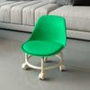 Taburete Acrílico Pequeño Transparente Taburete para Cambiarse los Zapatos con Rueda de Correa Rueda Universal de Celebridad Cibernética Taburete con Polea para Niños Taburete Bajo