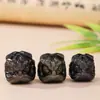Contas Espaçadoras de Escultura de Leão e Pixiu de Obsidiana Dourada Natural e Obsidiana Prateada Acessórios para Pulseira DIY Unissex Venda por Atacado
