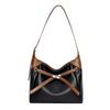 Bolso Estilo Transfronterizo Otoño e Invierno Mujer 2024 Nuevo Bolso Tote de Gran Capacidad Costura de Color Contrastante Bolso de Hombro de Moda para Viajar