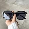 Óculos pretos lisos com filtro de luz azul, estilo coreano moderno para mulheres, armação preta ajustável para miopia, óculos de sol marrons