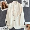 Blazer Estilo Coreano Oversize para Primavera y Otoño para Estudiantes Mujeres, Hombro Normal, Casual 2026